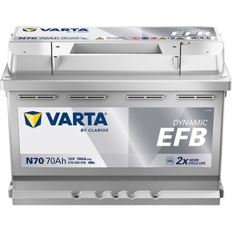 VARTA N70 Dynamic EFB 70AH 760CCA - Aküler | Pilci Güç Sistemleri