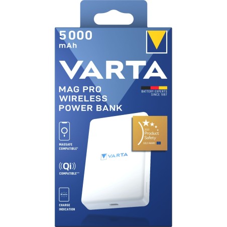 Varta Mag Pro Wireless Power Bank 5000 mAh - Taşınabilir Güç Kaynakları | Pilci Güç Sistemleri